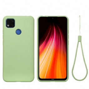 Kryt Xiaomi Redmi 9C Tekutý Silikón So Šnúrkou