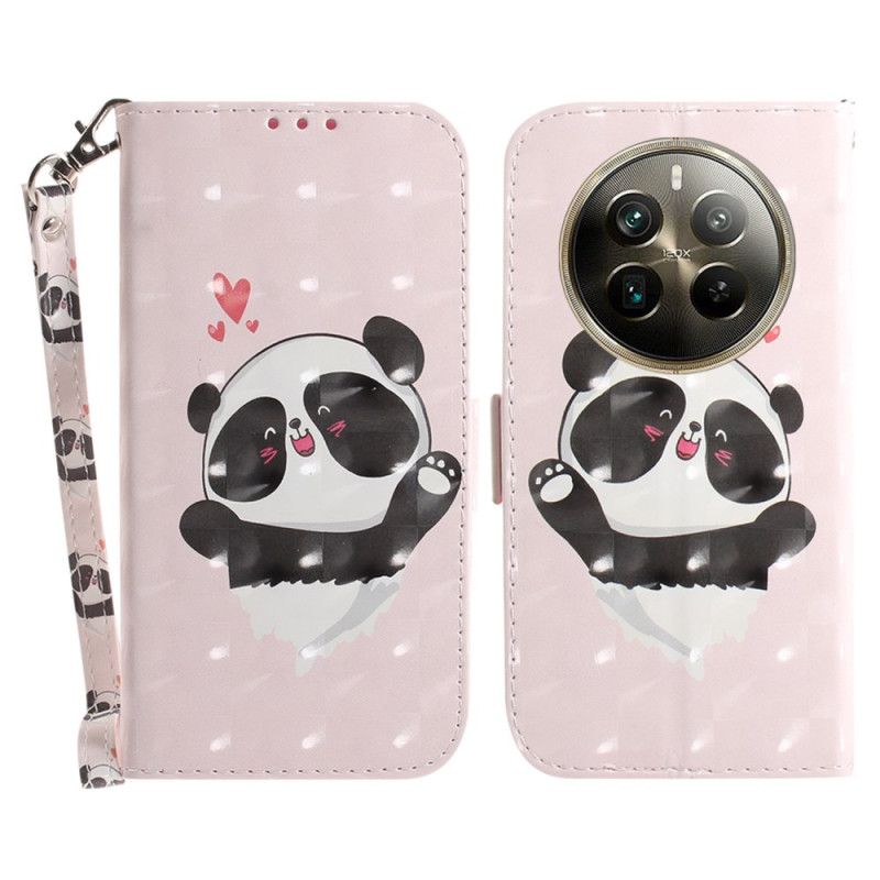 Puzdro Realme 12 Pro / 12 Pro Plus Panda Love With Strap