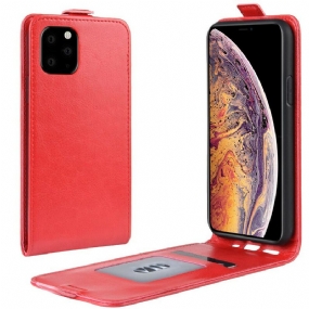 Flipové Puzdro iPhone 11 Pro Max Kožené Puzdro Skladací Kožený Efekt