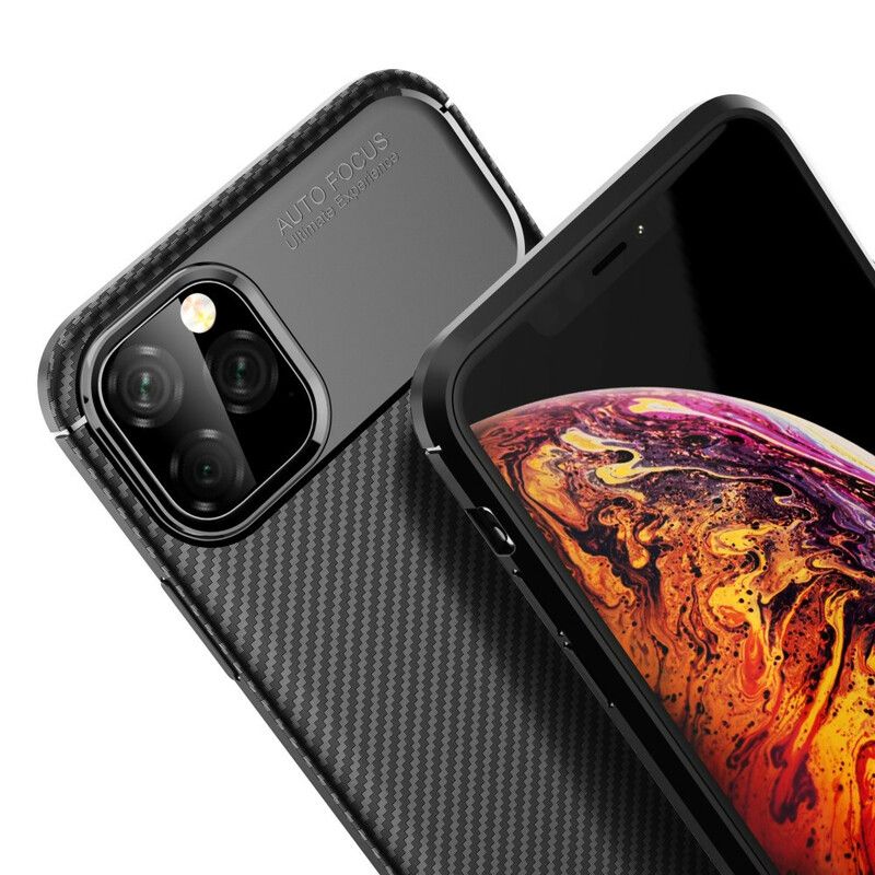 Kryt iPhone 11 Pro Max Flexibilná Textúra Uhlíkových Vlákien