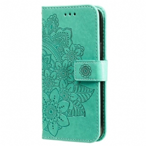 Kožené Puzdro Xiaomi Redmi Note 12 5G Remienok Flower Mandala