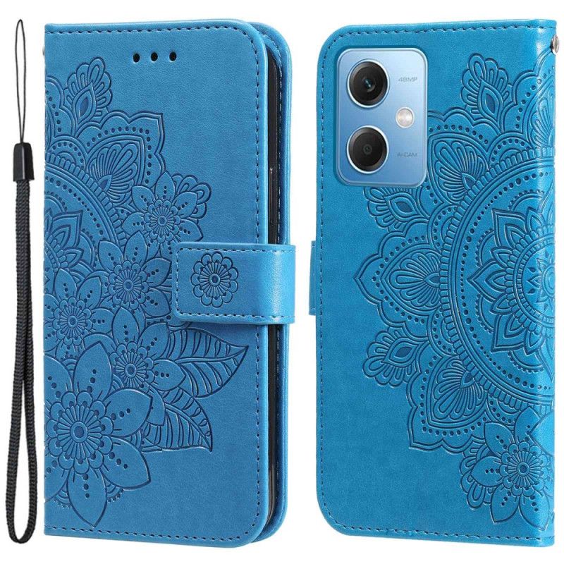 Kožené Puzdro Xiaomi Redmi Note 12 5G Remienok Flower Mandala