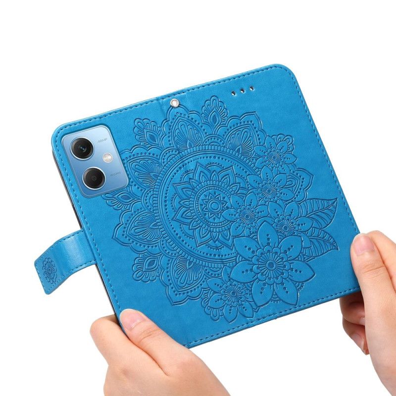 Kožené Puzdro Xiaomi Redmi Note 12 5G Remienok Flower Mandala