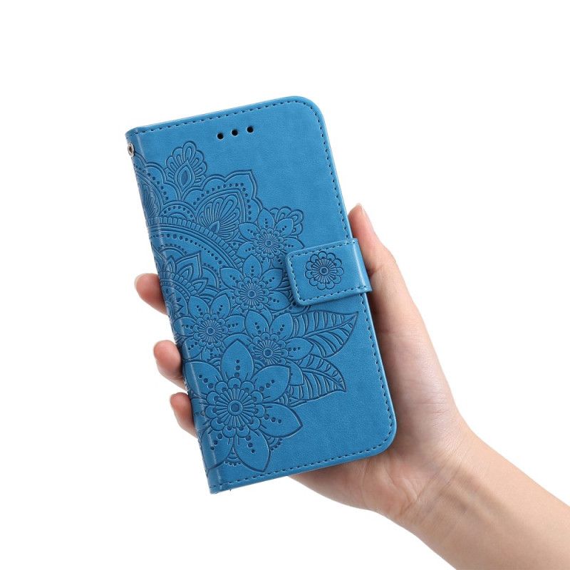 Kožené Puzdro Xiaomi Redmi Note 12 5G Remienok Flower Mandala