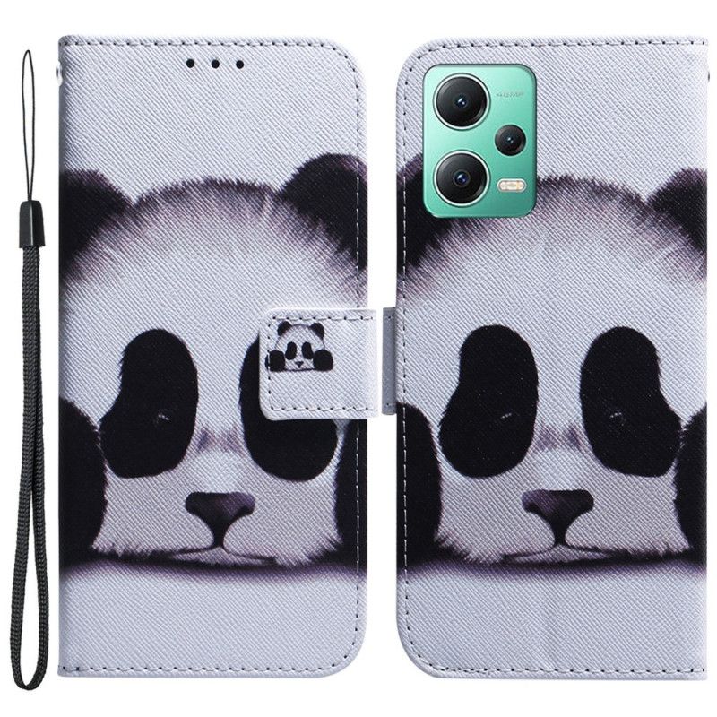 Kožené Puzdro Xiaomi Redmi Note 12 5G Strappy Panda