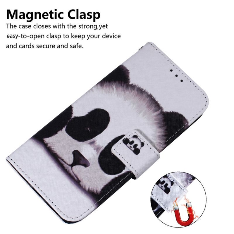 Kožené Puzdro Xiaomi Redmi Note 12 5G Strappy Panda