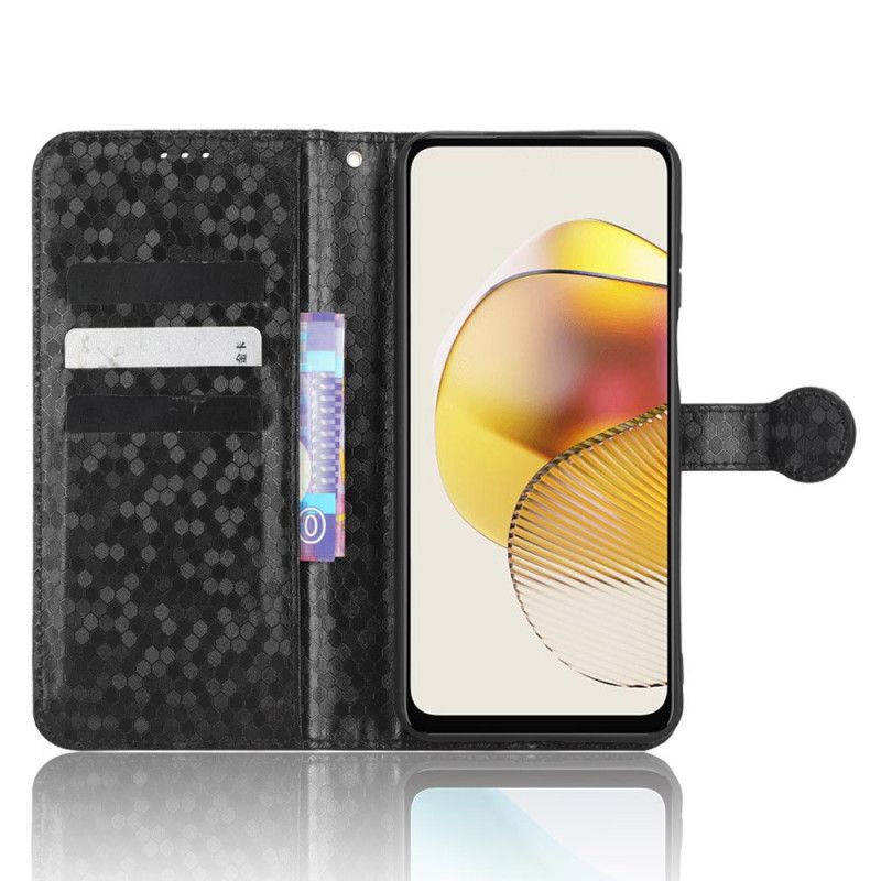 Kožené Puzdro Moto G73 5G 3d Strappy Design