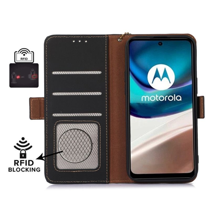 Kožené Puzdro Moto G73 5G Rfid Z Pravej Kože