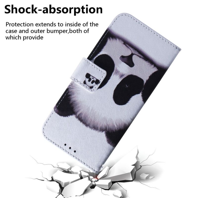 Kožené Puzdro Moto G73 5G Strappy Panda