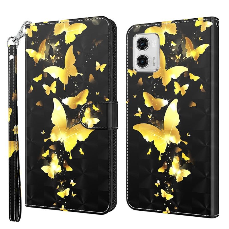 Kožené Puzdro Moto G73 5G Tangá Butterflies