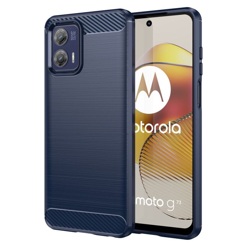 Kryt Moto G73 5G Kartáčované Uhlíkové Vlákno