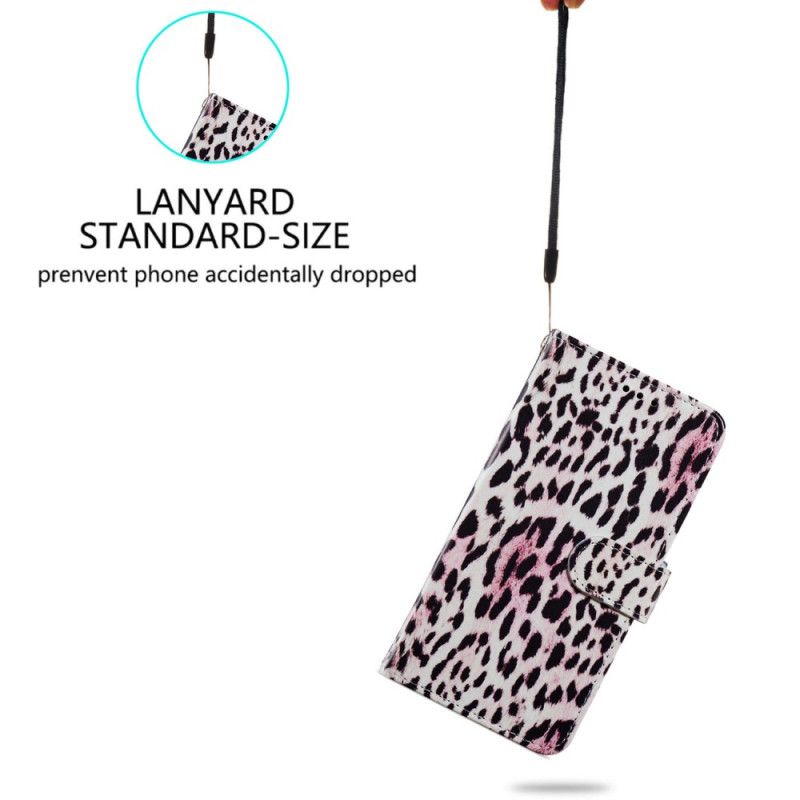 Peňaženkový Kryt Moto G73 5G Strappy Leopard Štýl