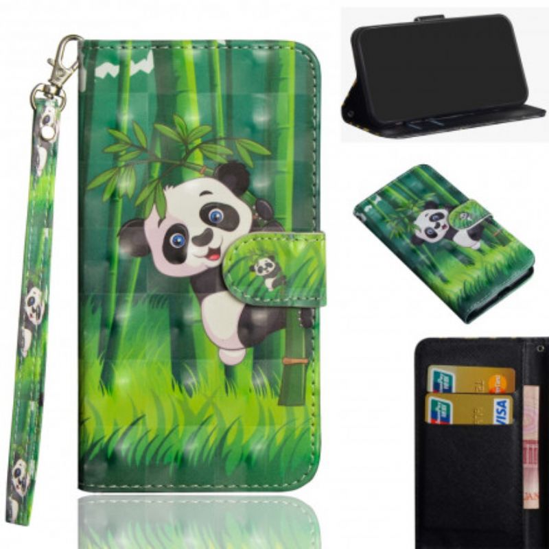 Kožené Puzdro Google Pixel 4A Panda A Bambus