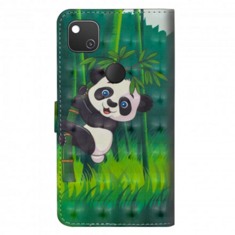 Kožené Puzdro Google Pixel 4A Panda A Bambus