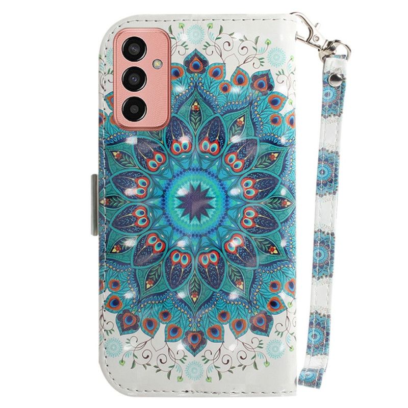 Kožené Puzdro Samsung Galaxy M13 Mandala So Šnúrkou