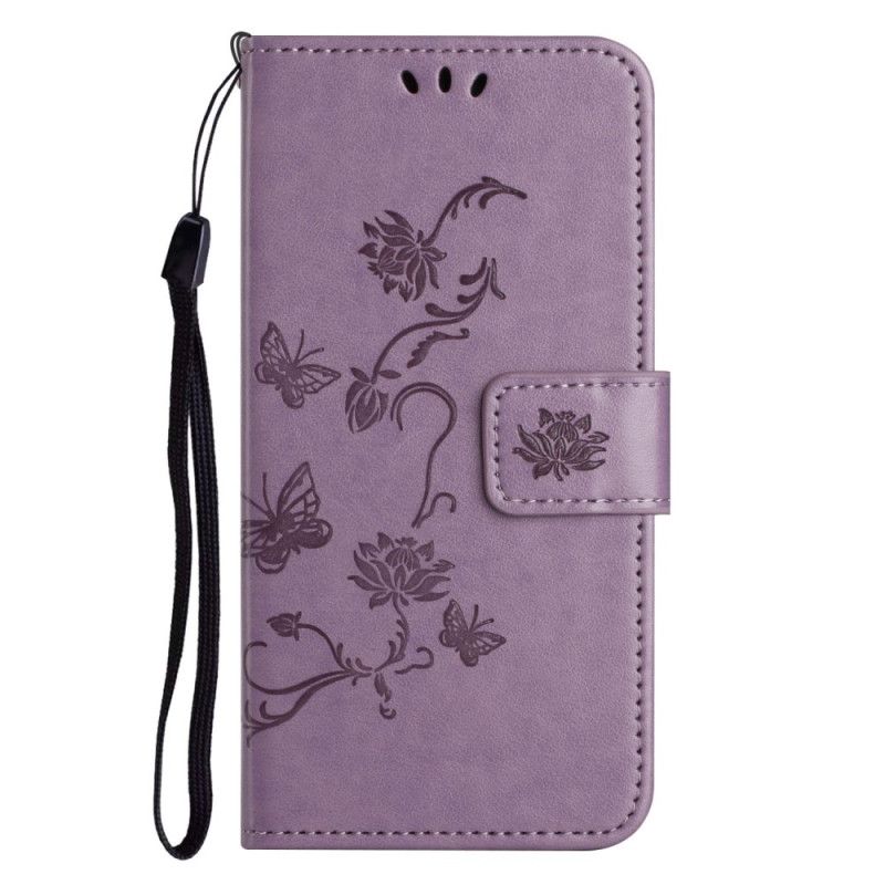 Kožené Puzdro Samsung Galaxy M13 Strappy Flowers