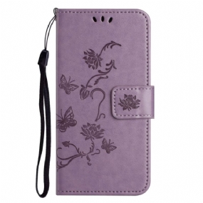 Kožené Puzdro Samsung Galaxy M13 Strappy Flowers