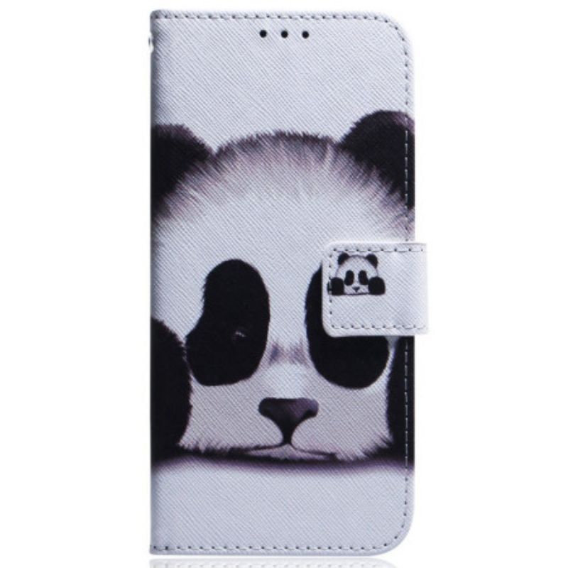 Kožené Puzdro Samsung Galaxy M13 Strappy Panda