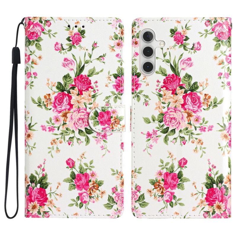 Flipové Puzdro Samsung Galaxy A54 5G Remienok Liberty Flowers