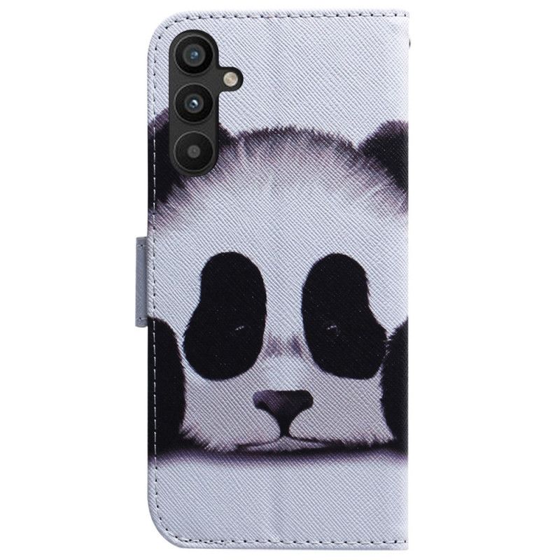 Kožené Puzdro Samsung Galaxy A54 5G Lanyard Panda Fan