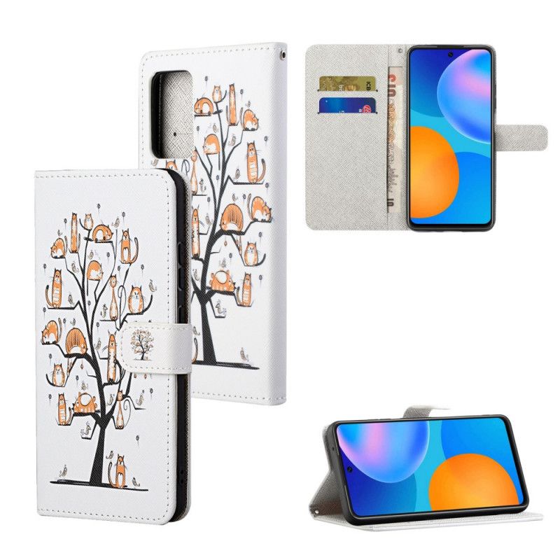 Kožené Puzdro Xiaomi Redmi Note 11 / 11S Funky Mačky S Popruhom