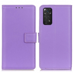 Kožené Puzdro Xiaomi Redmi Note 11 / 11S Obyčajná Umelá Koža