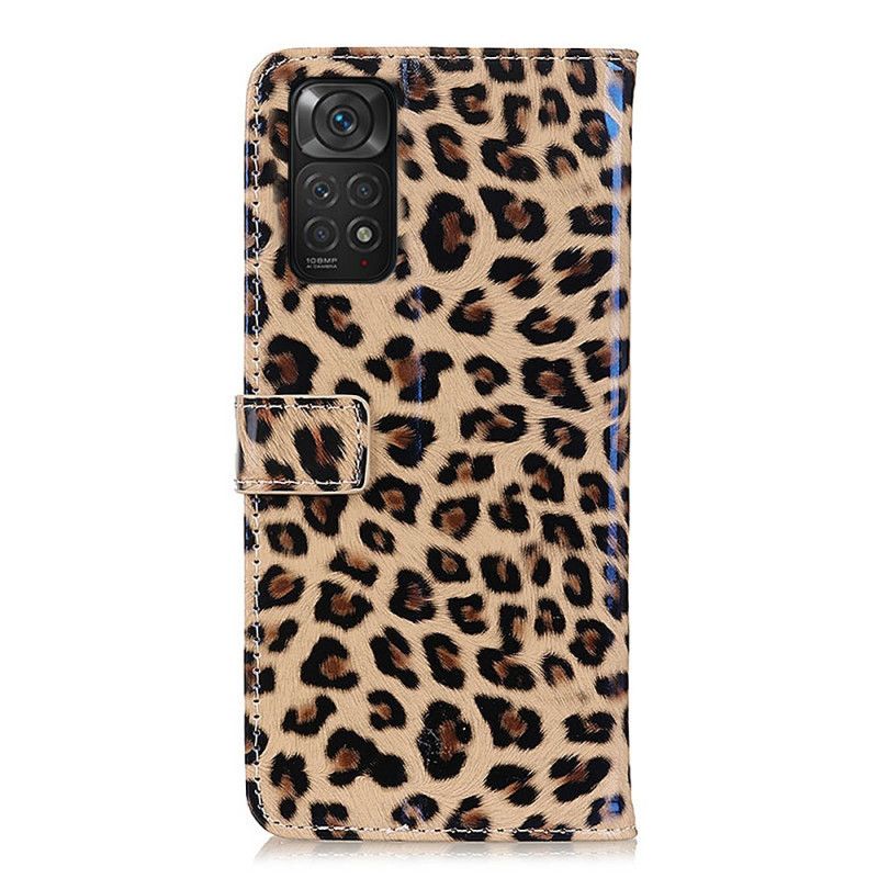 Kožené Puzdro Xiaomi Redmi Note 11 / 11S Obyčajný Leopard