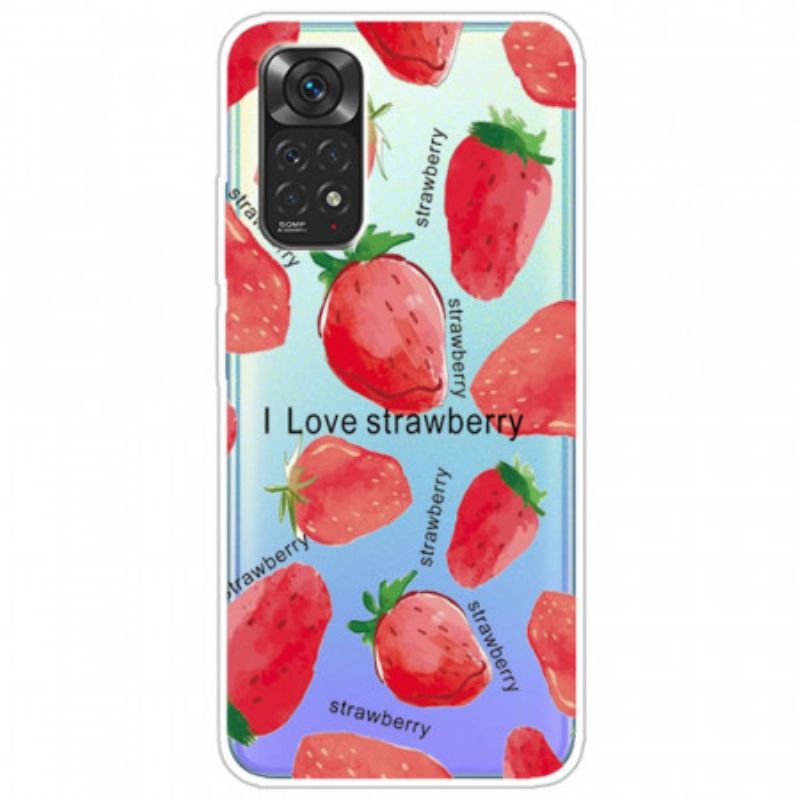 Kryt Xiaomi Redmi Note 11 / 11S Jahody / I Love Strawberry