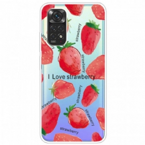 Kryt Xiaomi Redmi Note 11 / 11S Jahody / I Love Strawberry