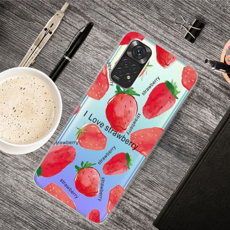 Kryt Xiaomi Redmi Note 11 / 11S Jahody / I Love Strawberry