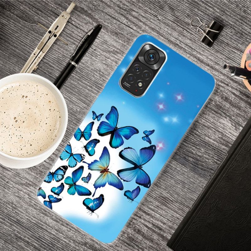 Kryt Xiaomi Redmi Note 11 / 11S Modré Motýle