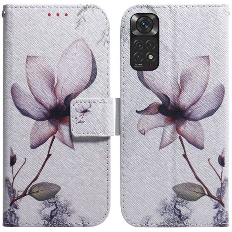 Peňaženkový Kryt Xiaomi Redmi Note 11 / 11S Kvet Dusty Pink