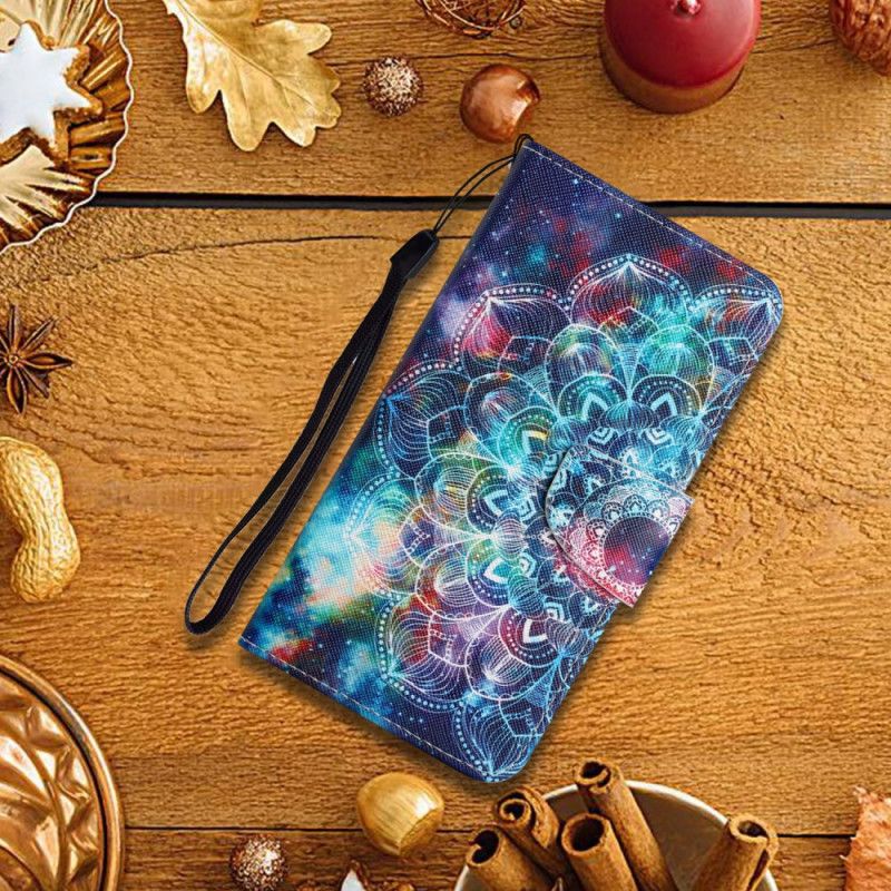 Flipové Puzdro Samsung Galaxy S22 Plus 5G Okázalý Popruh Half Mandala