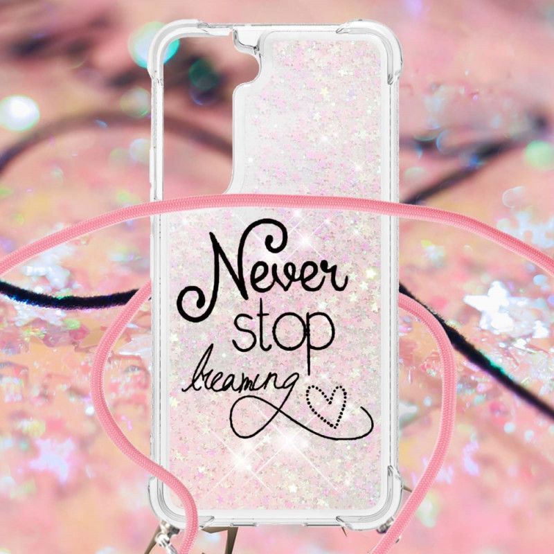 Kryt Samsung Galaxy S22 Plus 5G Never Stop Glitter Drawstring