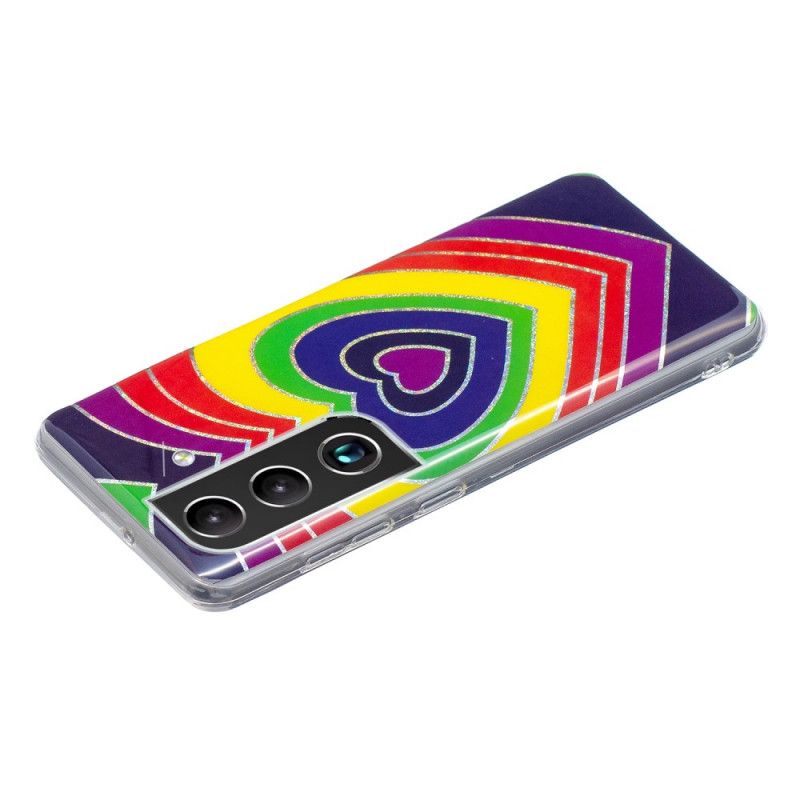 Kryt Samsung Galaxy S22 Plus 5G Psychedelické Srdce