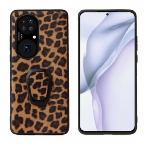 Kryt Huawei P50 Pro Podpora Prsteňa V Štýle Leoparda