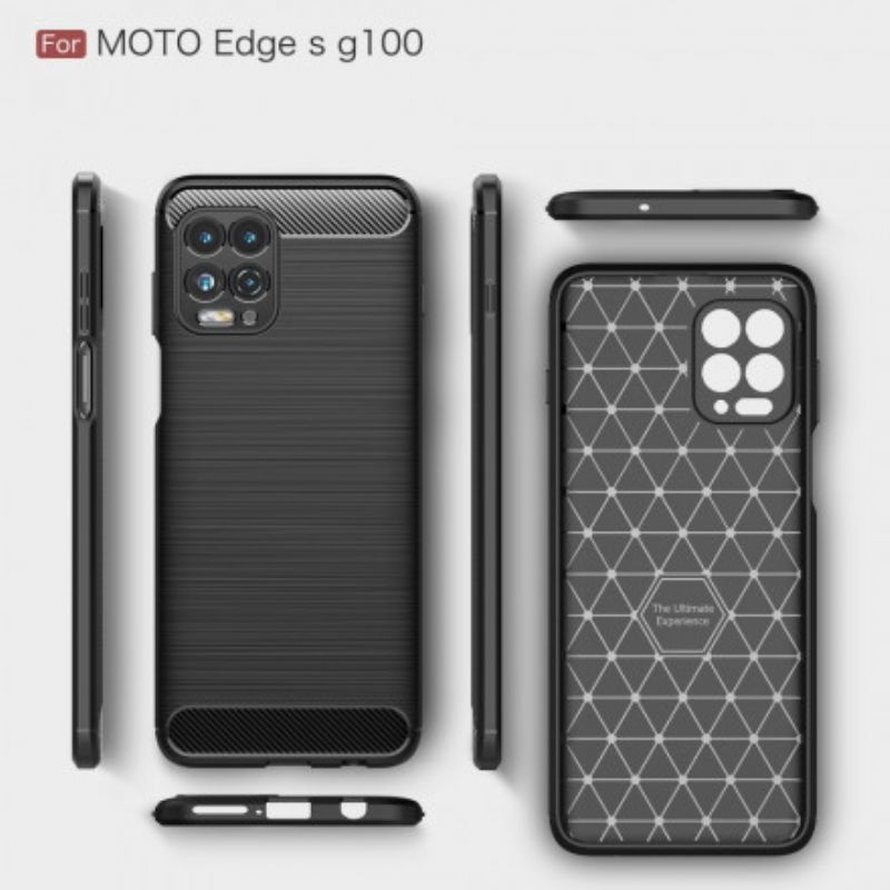 Kryt Moto G100 Kartáčované Uhlíkové Vlákno