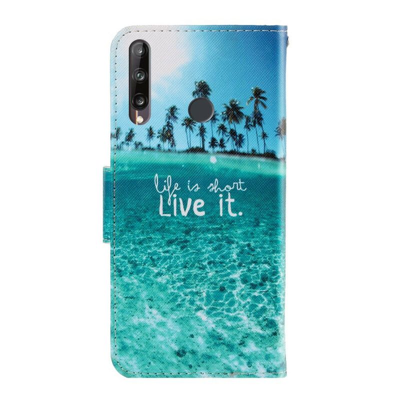 Kožené Puzdro Huawei P40 Lite E Live It At Lanyard