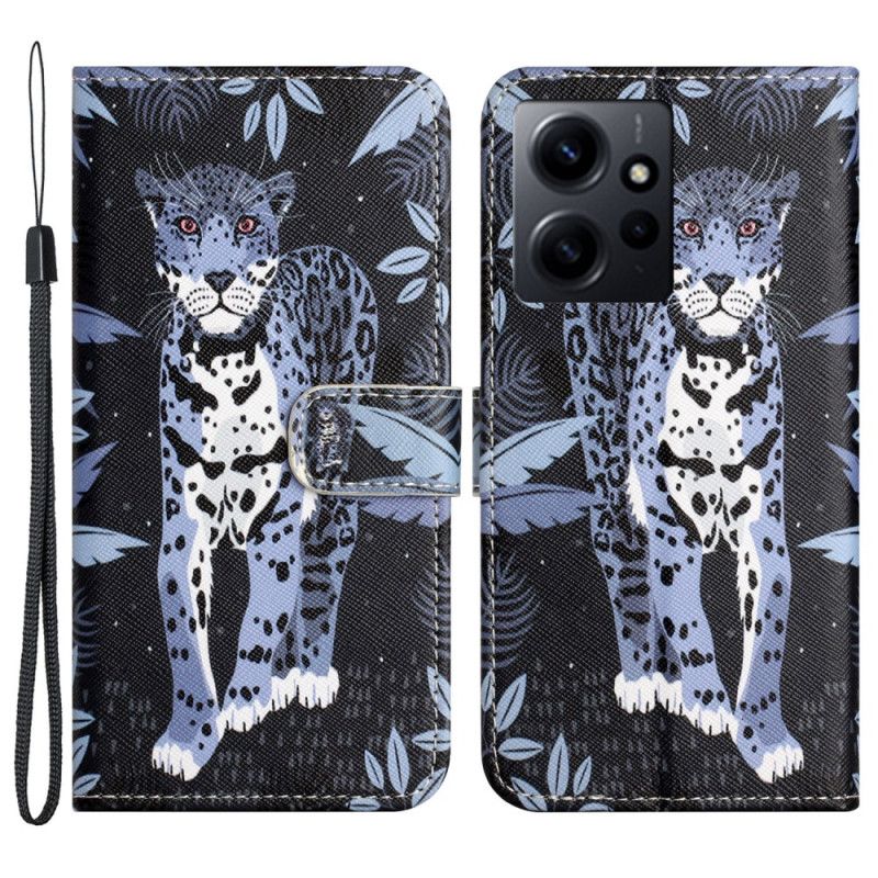 Kožené Puzdro Xiaomi Redmi Note 12 4G Strappy Leopard