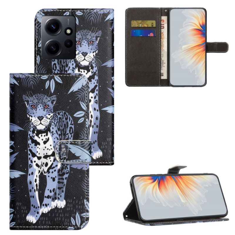 Kožené Puzdro Xiaomi Redmi Note 12 4G Strappy Leopard