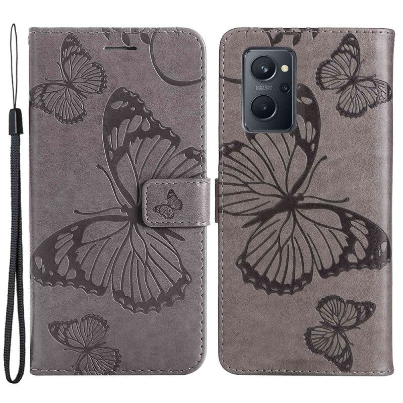 Kožené Puzdro Realme 9i Obrie Strappy Butterfly