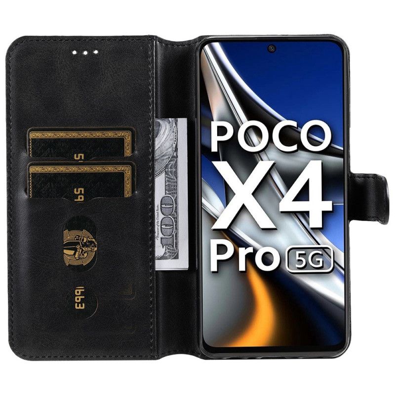 Kožené Puzdro Poco X4 Pro 5G Klasický Kožený Efekt