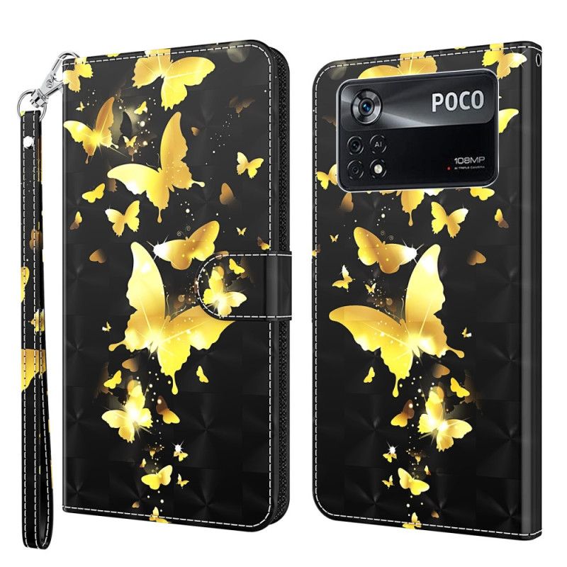 Kožené Puzdro Poco X4 Pro 5G Tangá Butterflies