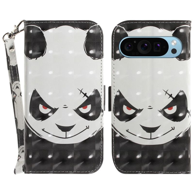 Puzdro Google Pixel 9 Angry Panda Love With Strap