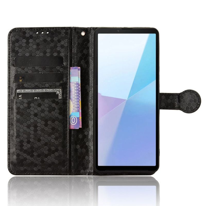 Puzdro Sony Xperia 10 Vi Lesklé Bodky S Remienkom