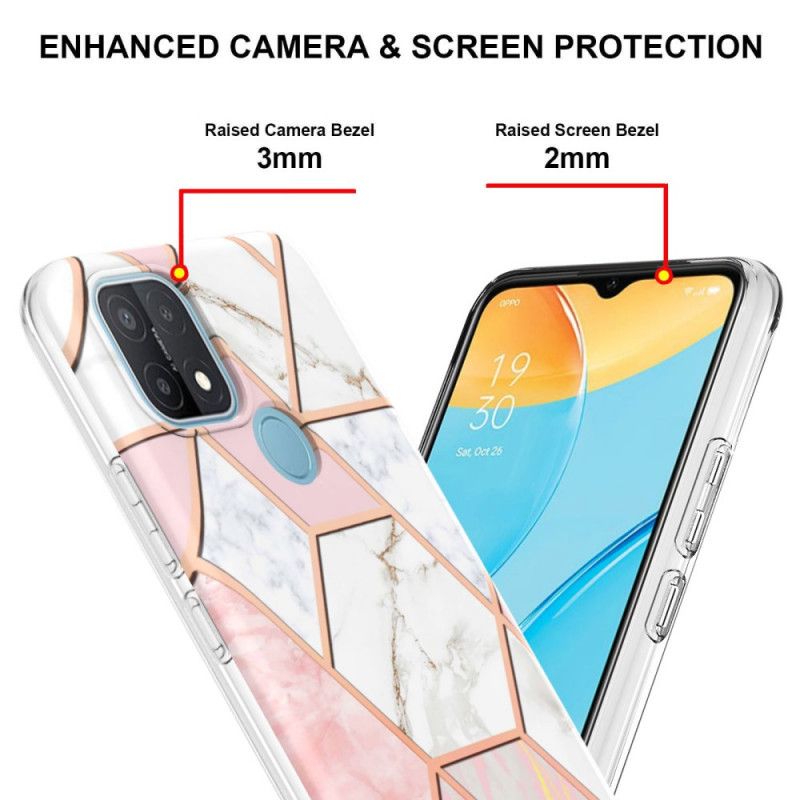 Kryt Oppo A15 Honosný Geometrický Mramor