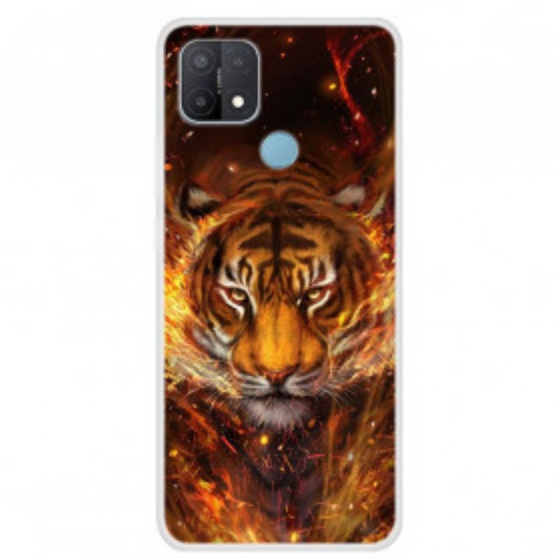 Kryt Oppo A15 Ohnivý Tiger