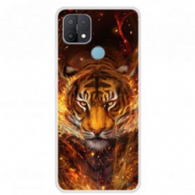 Kryt Oppo A15 Ohnivý Tiger