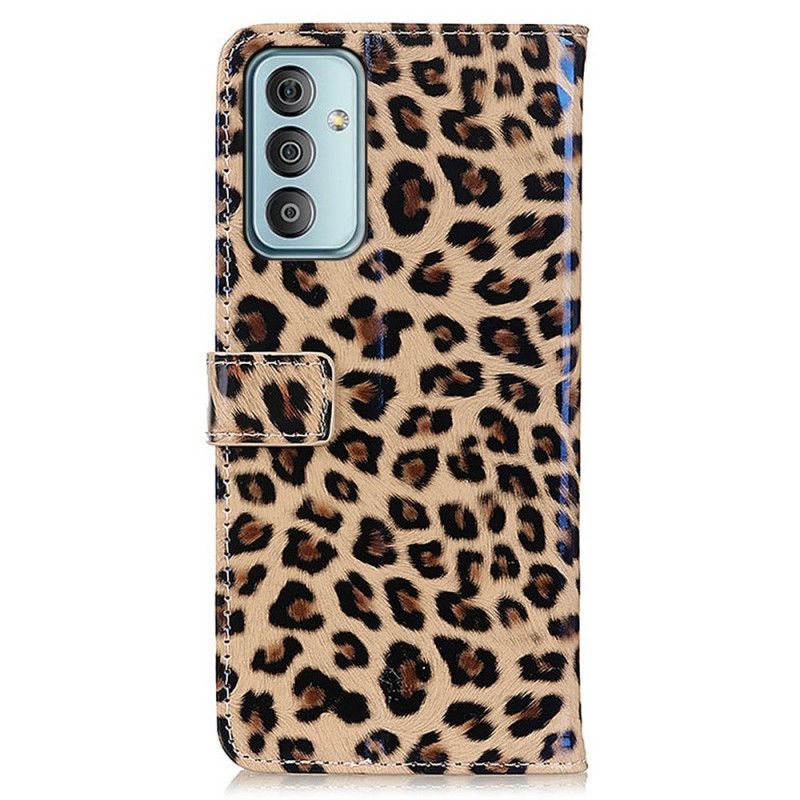 Peňaženkový Kryt Samsung Galaxy M23 5G Efekt Leopardej Kože