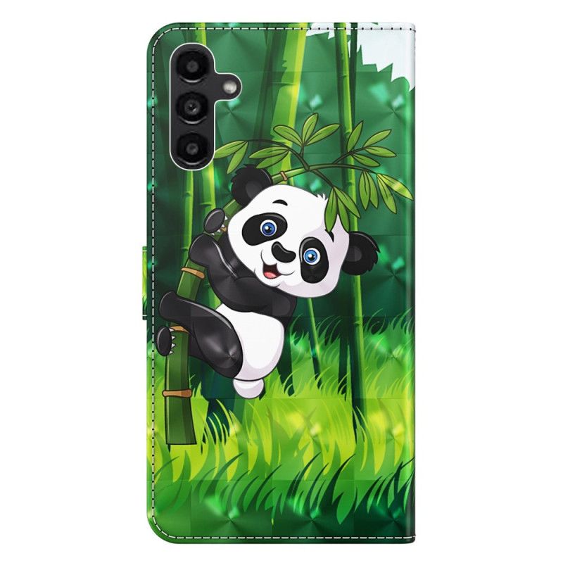 Puzdro Na Samsung Galaxy A15 Bambusová Panda S Remienkom